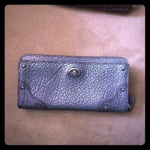 Metallic purple coach purse